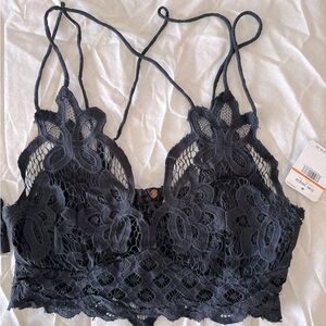 Black stretchy Lacey lingerie top with adjustable straps
